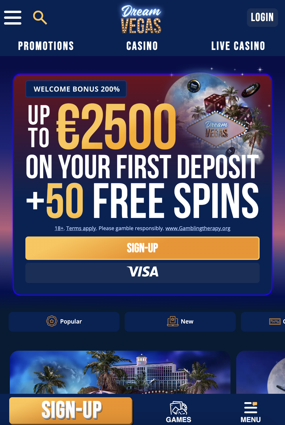 Dream Vegas Casino: Information, Reviews, Bonuses, and RTP